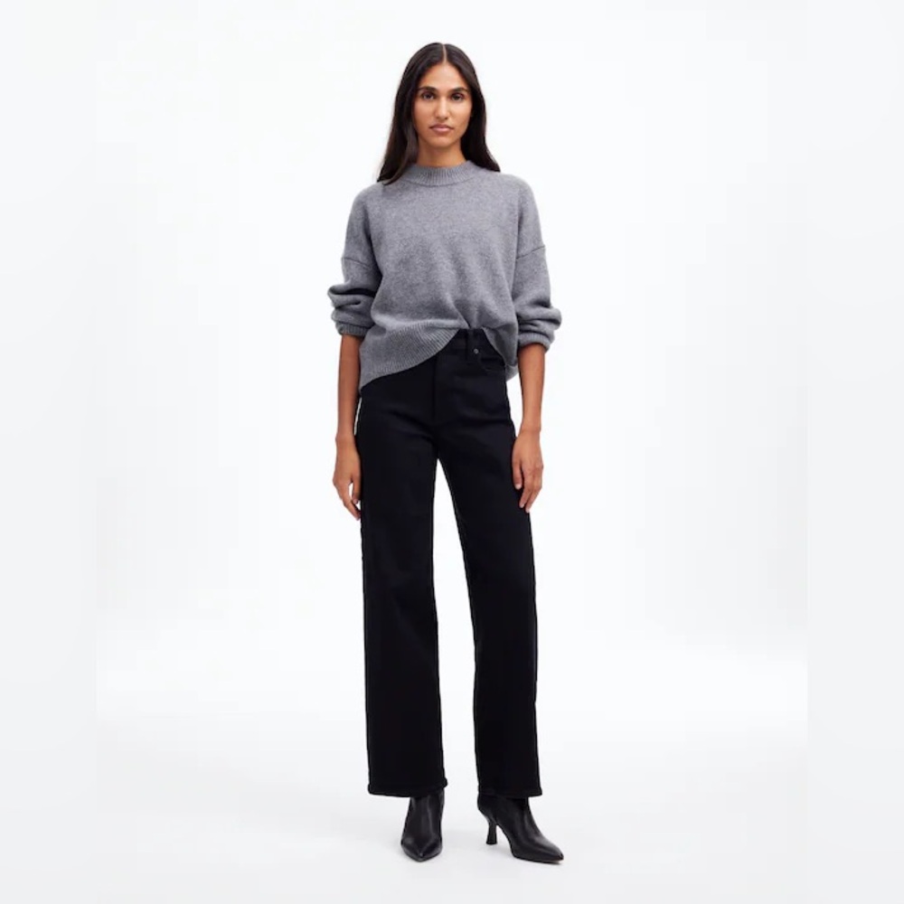 Madewell Black High-Rise Wide-Leg Jeans